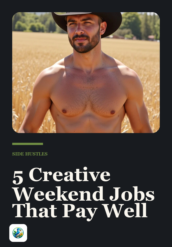 Creative Weekend Jobs That Pay Well and Offer Flexibility